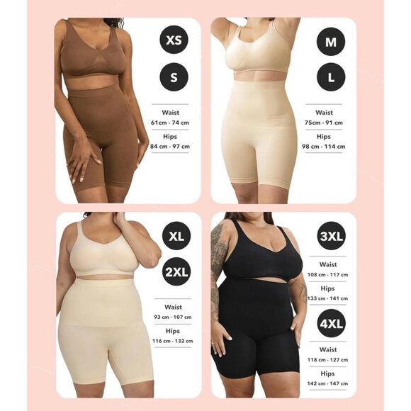 Shapermint Essentials Brown High Waist Shaper Shorts XS Small Compression - Picture 5 of 6